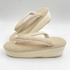 E tsuko パナマ2ハンドルバック 軽量持ち手は木製パナマ草履セット
