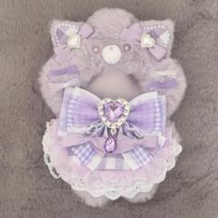 ♡ ぬい服 ♡ 10cm ♡ にじぱぺっと ♡ 猫耳 ♡ 紫 ♡ むらさき ♡