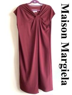 メゾンマルジェラ① アシンメトリー ワンピース 44/ボルドー margiela メゾンマルジェラ① アシンメトリー ワンピース 44/ボルドー