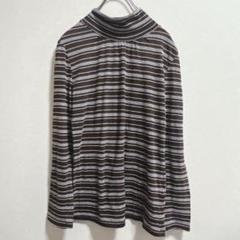 アーヴェヴェ　スタンダード　茶色　レディース　長袖　カットソー　ハイネック