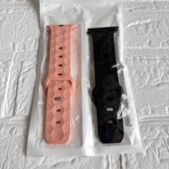 新品未使用！Apple Watch バンド ブラック ピンク 2本セット