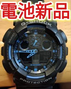 G-SHOCK 電池新品 GA-100 ブルー ジーショック g-shock - メルカリ