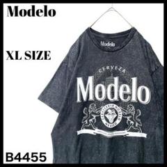 古着 Modelo モデロ ケミカル加工 企業系 プリント Tシャツ お酒 XL
