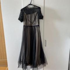 CELFORD レース袖シースルーロングドレス36サイズ