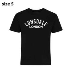 LONSDALE ロンズデール オールドスクールロゴTシャツ Black (S