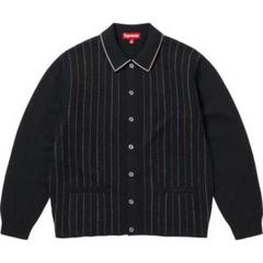 Supreme ファuzzyカーディガン M 黒・多色のラメ Supreme シュプリーム 22SS Gradient Stripe Zip Up Cardigan