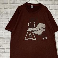 USA製90sヴィンテージTシャツ！シングルステッチブラウン半袖古着2XL716