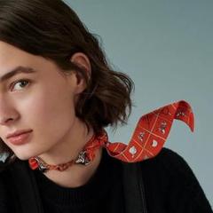 HERMES ツイリー 2022AW エルメス 鎧の幻想 HERMES エルメス ツイリー 2022SS 春の鳥 赤 《新品・未使用