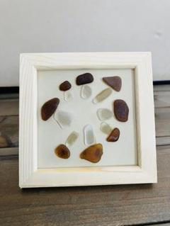 シーグラス　おどるきのこ　しめじ　ハンドメイド