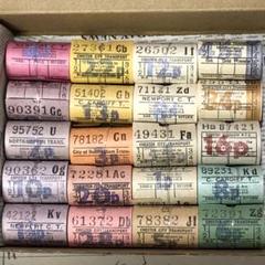 中古 ヴィンテージ ロールチケット ５巻まとめて 紙もの コラージュ・スクラップブッキング用チケット-ヴィンテージ