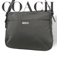良品 4851 COACH コーチ ショルダーバッグ ナイロン キャンバスグレー