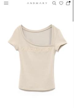 ANDMARY Mary logo tops beige AM1375 - メルカリ