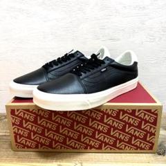 新品 28cm VANS ブラックレザー スニーカー海外正規品