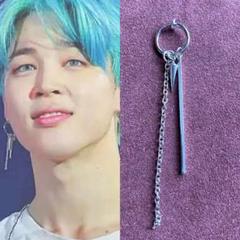 イヤリング BTS ジミン スパイクチェーン メンズ レディース フェイクピアス