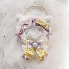 ちびぐるみ用 11cm ぬい服 猫耳 ピンク 黄色