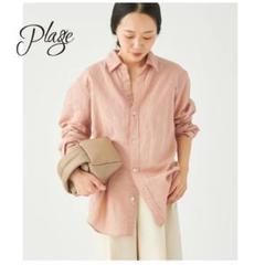 プラージュ Plage 24SS Ramie Cotton シャツ ブラウス 長袖 前開き コットン リネン ピンク /NR ■OS レディース セール】Ramie Cotton シャツ（シャツ/ブラウス）｜Plage