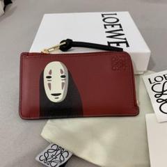 【超希少 美品】ロエベ カードケース 千と千尋 コラボ アナグラム ロゴ レッド ロエベ 千と千尋の神隠し LOEWE コラボ 新作 コイン カード