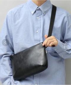 良品★レジスタ　スプリットレザー横型 サコッシュ ミニショルダーバッグ　牛床革