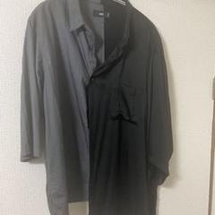 hare シャツ　アシメ　切り替え　グレー　ブラック