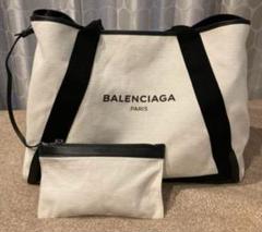 BALENCIAGA♡バレンシアガ Mサイズ ネイビーカバス❤︎美品❤︎ポーチ付き 1145.jpg