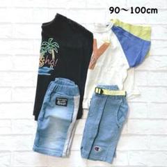 子供服まとめ売り Tシャツ 半袖トップス デニムハーフパンツ キャラクターロゴ★