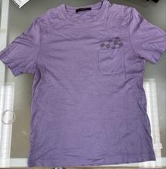 LOUIS VUITTON 薄いパープル Tシャツ ポケット付き ダミエ柄