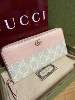 未使用級 現行⟡.·GUCCI 長財布 マーモント カーキ