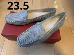 【美品】リーガル REGAL 23.5 ローファー 型押し パイソン フラット