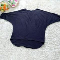 レプシィム♡♡トップス　Tシャツ　七分丈　ストレッチ　黒フリーサイズ