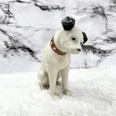 Victor ビクター ニッパー犬 陶器製犬の置物 白黒