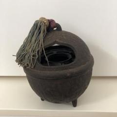 鉄製 蚊遣り器 香炉型 アンティーク 13cm×13cm 高さ18cm