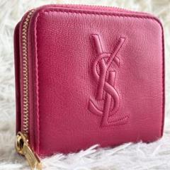 美品 Yves Saint Laurent ピンク 二つ折り財布 キルティング 2025年最新】イブサンローラン 財布 ピンクの人気アイテム