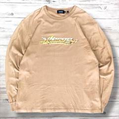 XLARGE エクストララージ ロンT デカロゴ ベージュ XL 0241