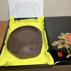 赤間硯 ⭕️紫金石硯 希少 珍品 波濤細密彫刻 古硯 - メルカリ