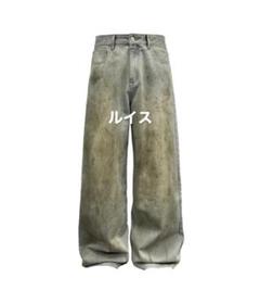JCAESAR Scratched jeans ワイドデニム