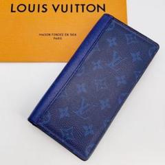 【美品】ルイヴィトン☆タイガラマ ポルトフォイユブラザ 長財布 デニムブルー ルイヴィトン モノグラム タイガラマ ポルトフォイユ ブラザ 長