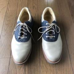 【新品未使用】ASHWORTH アシュワース 本革製ゴルフシューズ 白/茶 Yahoo!オークション -「アシュワース ゴルフシューズ」(ゴルフ