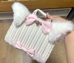 猫耳つき　カゴバッグ　ロリィタ 猫耳つきカゴバッグロリィタ