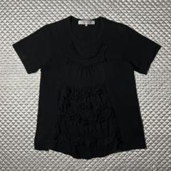 00s コムデギャルソン archive フリルドッキングTシャツ 黒