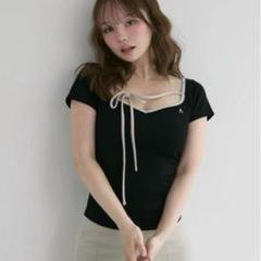 andmary Mary logo ribbon tops black - メルカリ