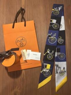 HERMES エルメス スカーフ ツイリー 精巧な馬車 ランク N 新品 HERMÈS エルメス ツイリー 精巧な馬車 ホワイト
