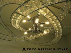 【TOYOキッチン正規品】ゴールド色&クリスタル装飾シャンデリア TOYOキッチン正規品】ゴールド色&クリスタル装飾シャンデリア
