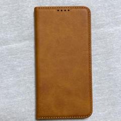 Eastwave LG G8 ケース 手帳型 耐衝撃 合成皮革 キャラメル色