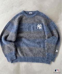 Perush MLB コラボ ニット セール】Perushu × MLB コラボニットプルオーバー（ニット