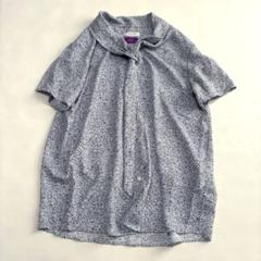 鎌倉シャツ✕LIBERTY　ボウタイ半袖ブラウス　とろみ　40 小花柄 鎌倉シャツ✕LIBERTY ボウタイ半袖ブラウス とろみ 40 小花柄