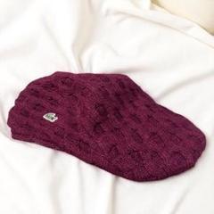LACOSTE 日本製 ハンチング帽 ボルドー系 美品　帽子　ハンチング