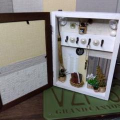 24.60 木製キーボックス　エコクラフト フェイクグリーン　ハンドメイド