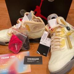 OFF-WHITE × NIKE AIR JORDAN5 SAIL