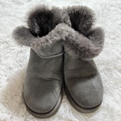 UGG アグ グレー ムートンブーツ モコモコ かわいい 防寒 ショート丈