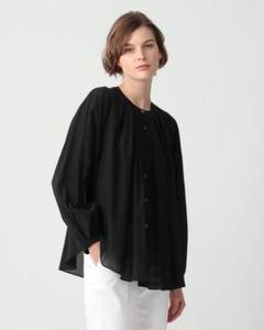 theory luxe フリル付き長袖シャツ COFREX】 スタンドたたみフリル 長袖 レディースフリルシャツ(S